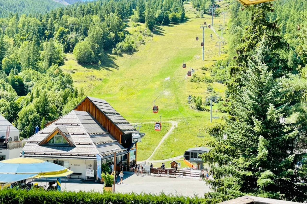 Serre-Chevalierstudio Terrace Next To Ski Slopes Saint Chaffrey Bagian luar foto