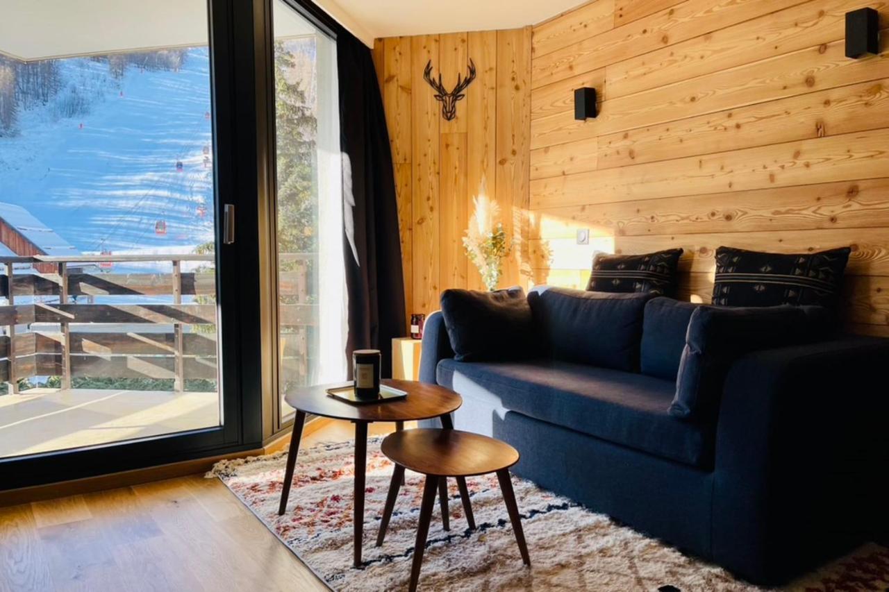 Serre-Chevalierstudio Terrace Next To Ski Slopes Saint Chaffrey Bagian luar foto