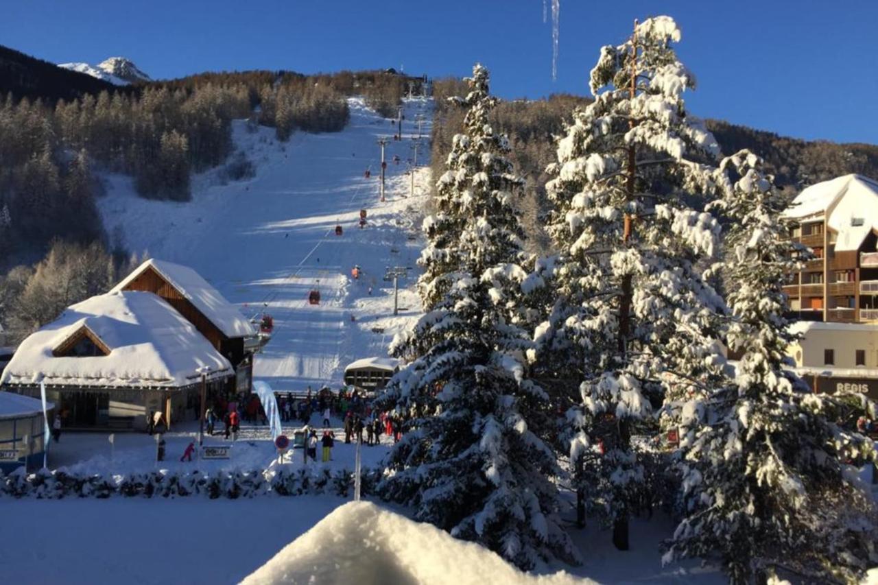 Serre-Chevalierstudio Terrace Next To Ski Slopes Saint Chaffrey Bagian luar foto